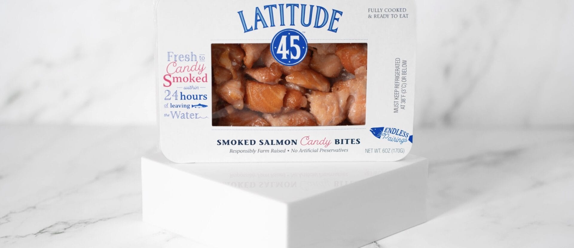 Latitude 45 Candy Bites de la compañía chilena Multi X, reconocido en Barcelona durante los Seafood Excellence Global Awards 2024