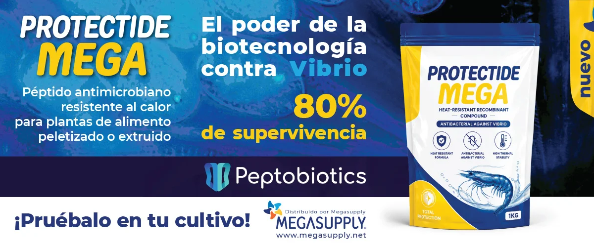 Megasupply – Protectide Mega, péptido antimicrobiano contra Vibrio – 80 % de supervivencia
